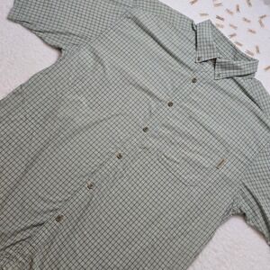 Wolverine Mens XL Green Plaid‎ Button Down Short Sleeve Casual Shirt